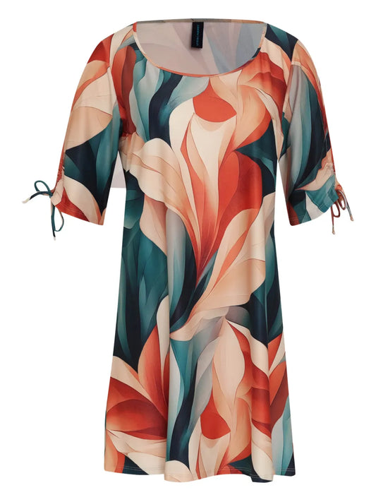 Lygia Nanny Batuira Gathered Sleeve Floral Print Mini Dress