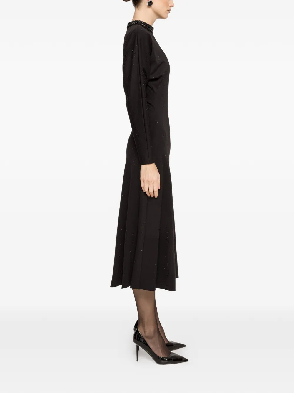 Nissa Rhinestone Embellished Midi Dress