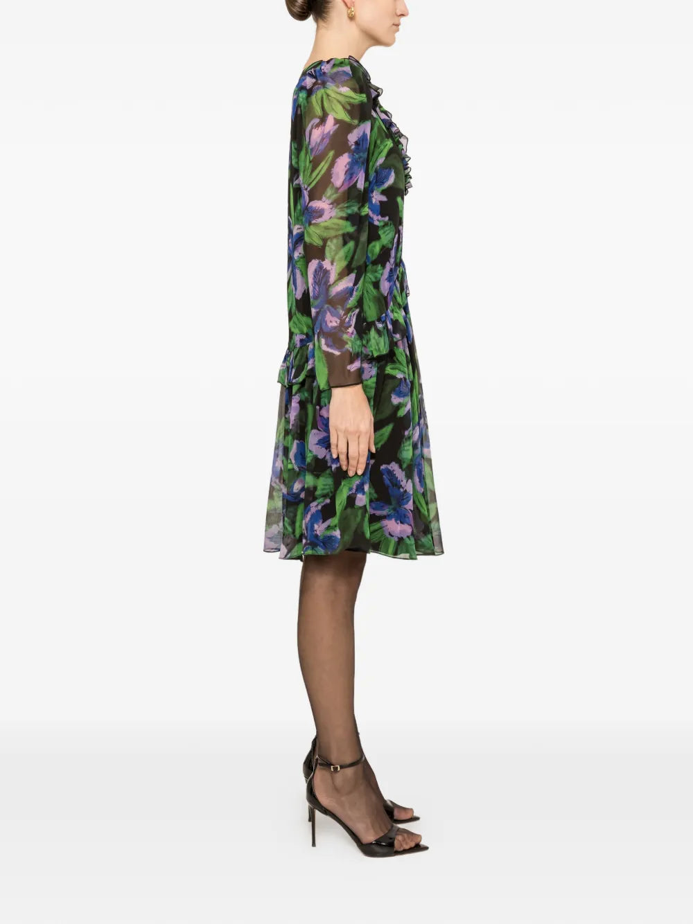 Nissa Floral Applique Mini Dress