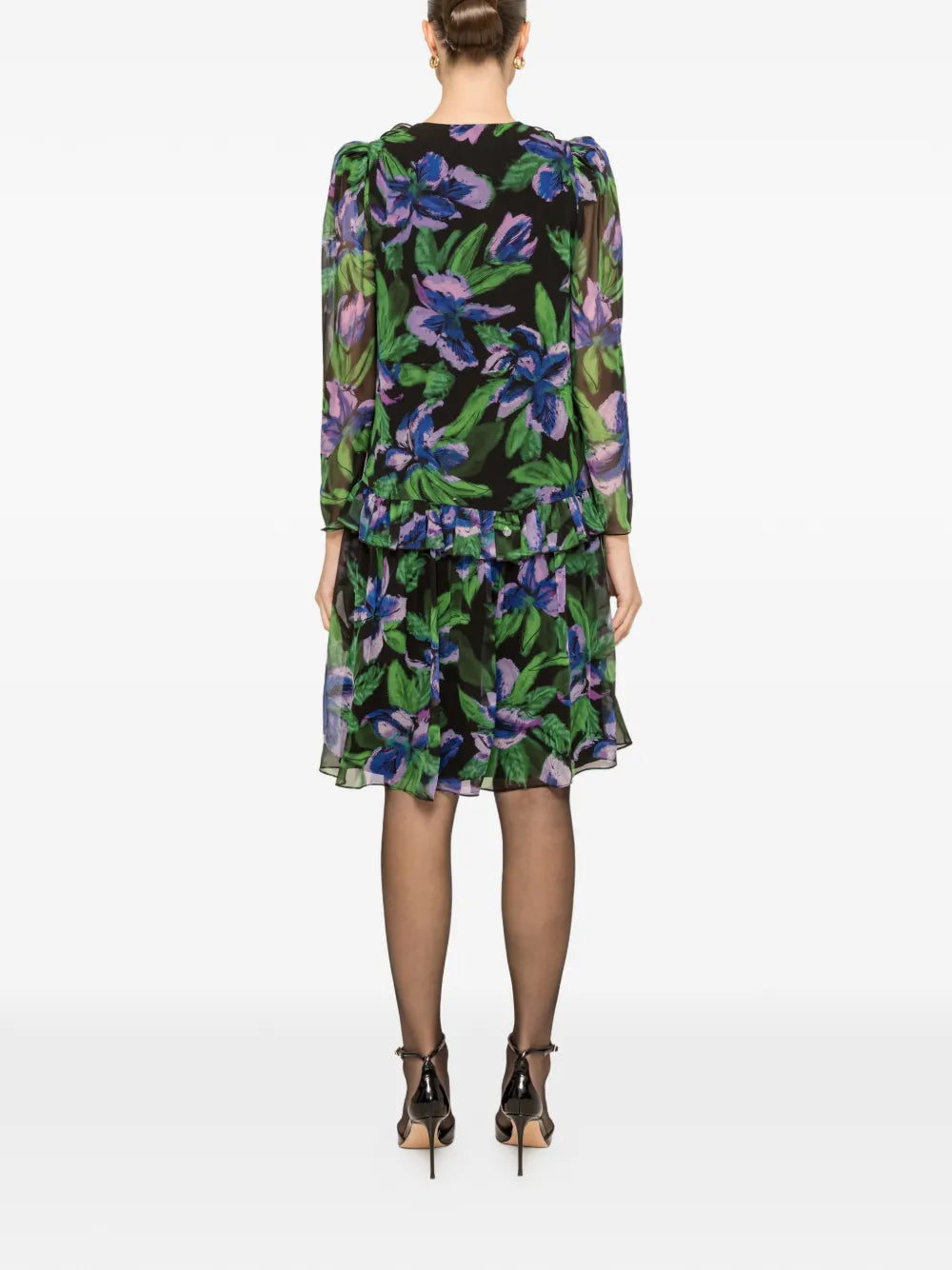 Nissa Floral Applique Mini Dress