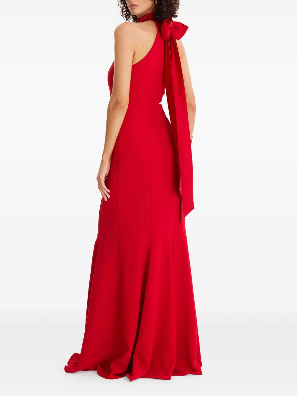Moos Studio Sweet Dreams Halterneck Bow Detail Maxi Dress