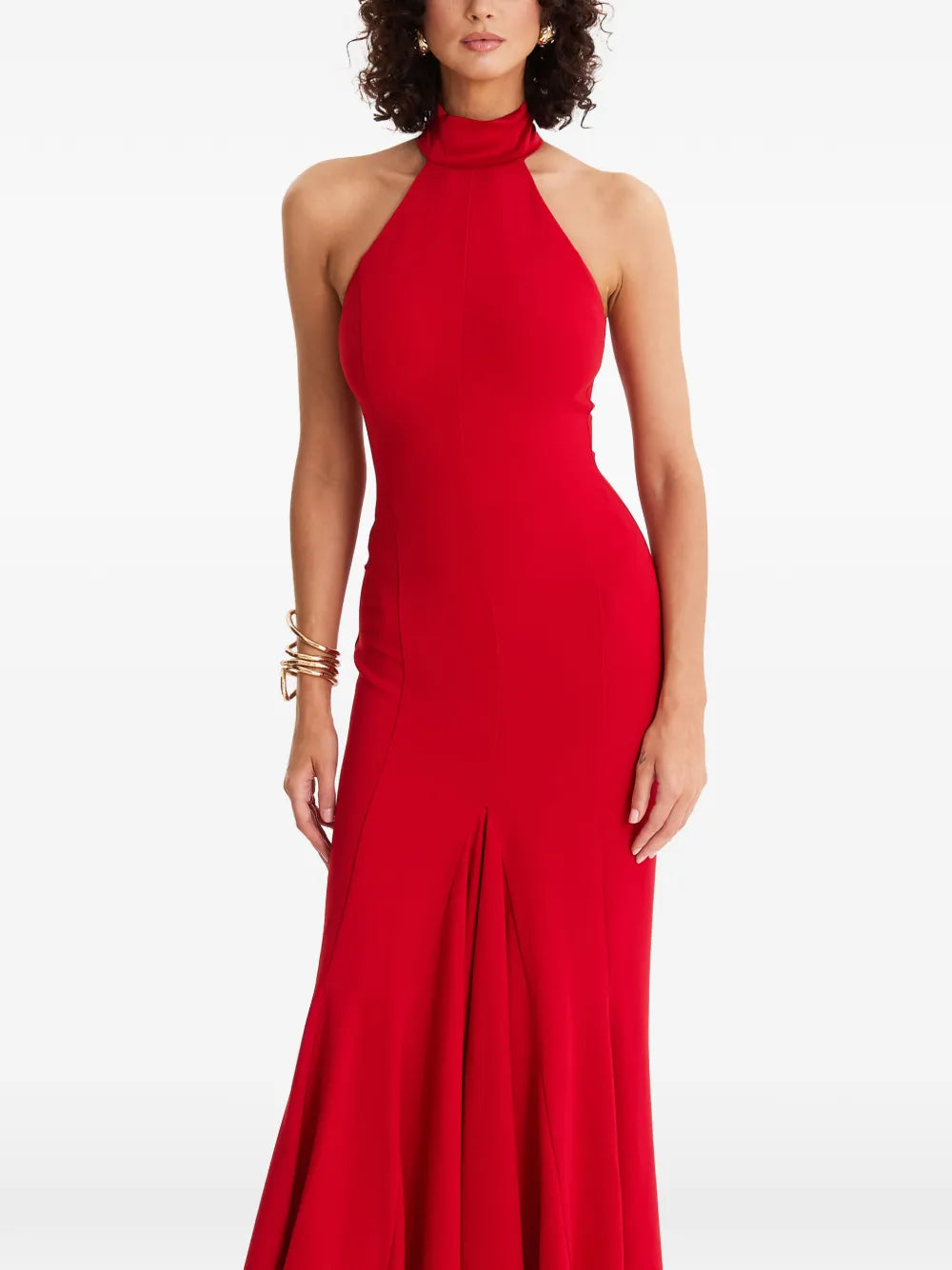 Moos Studio Sweet Dreams Halterneck Bow Detail Maxi Dress