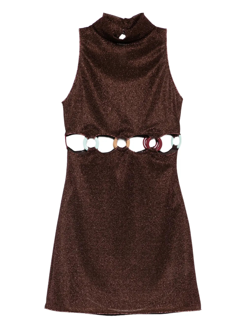 Oseree Cut Out High Neck Dress