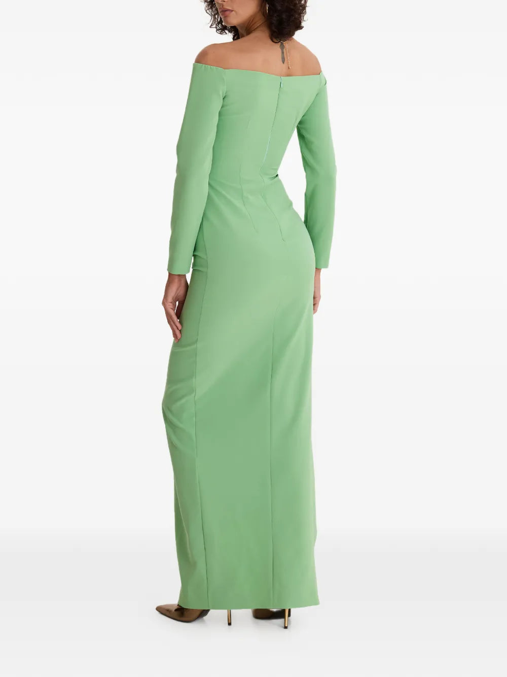 Moos Studio Ruffled Off Shoulder Dress