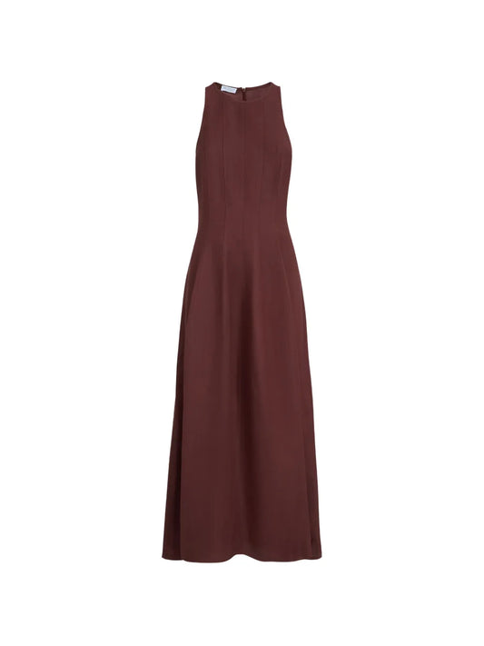 Brunello Cucinelli Fluid Twill Midi Dress