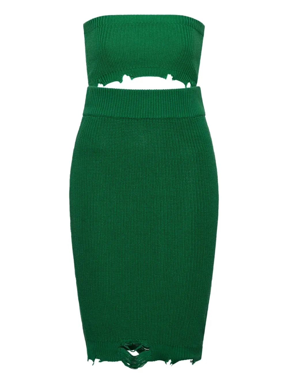 Seroya Grace Frayed Mini Knitted Dress