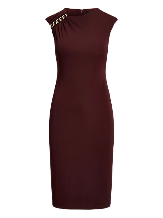 Lauren Ralph Lauren Ruched Chain Dress