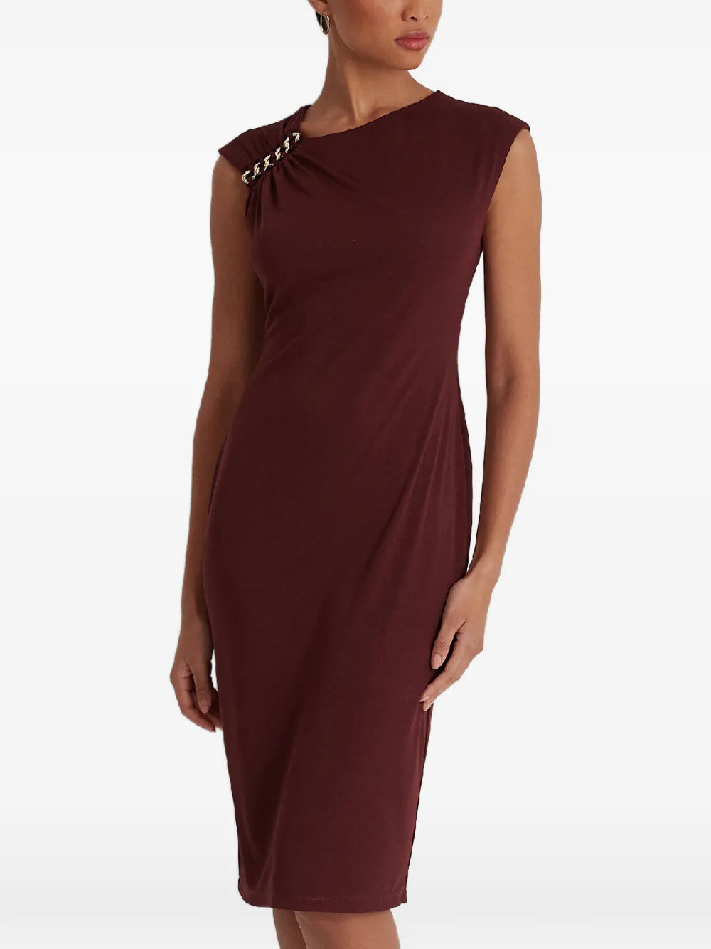 Lauren Ralph Lauren Ruched Chain Dress