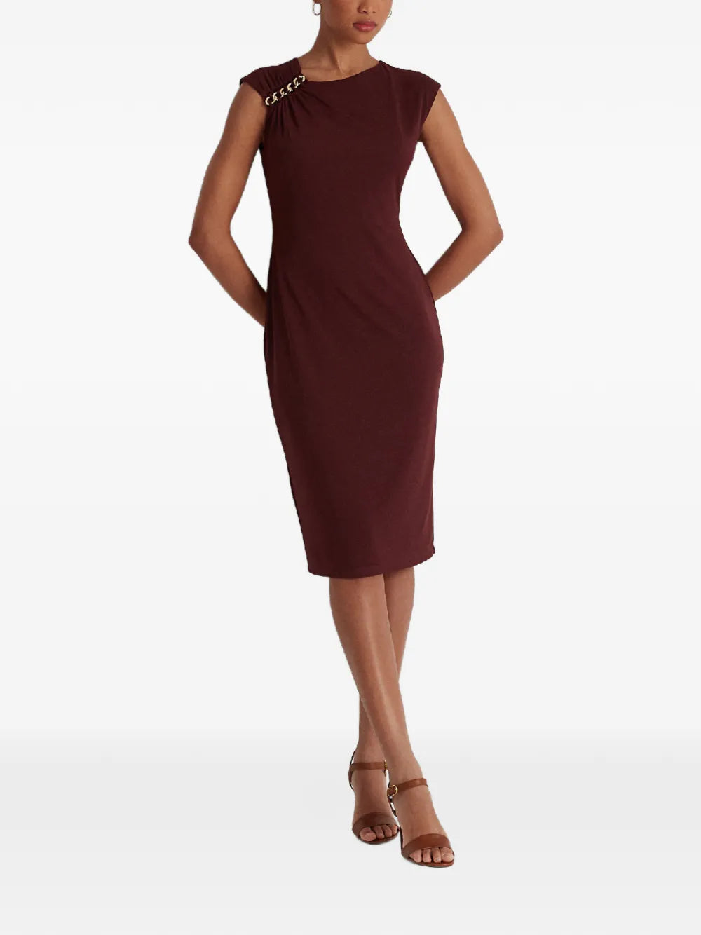 Lauren Ralph Lauren Ruched Chain Dress