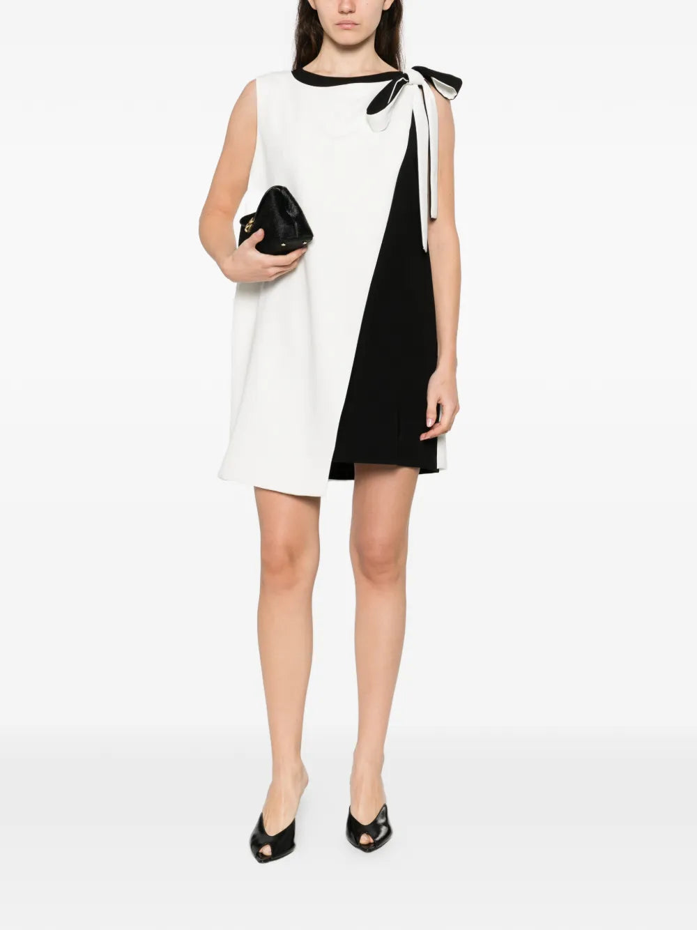 Max Mara Ampezzo Bow Colourblock Mini Dress