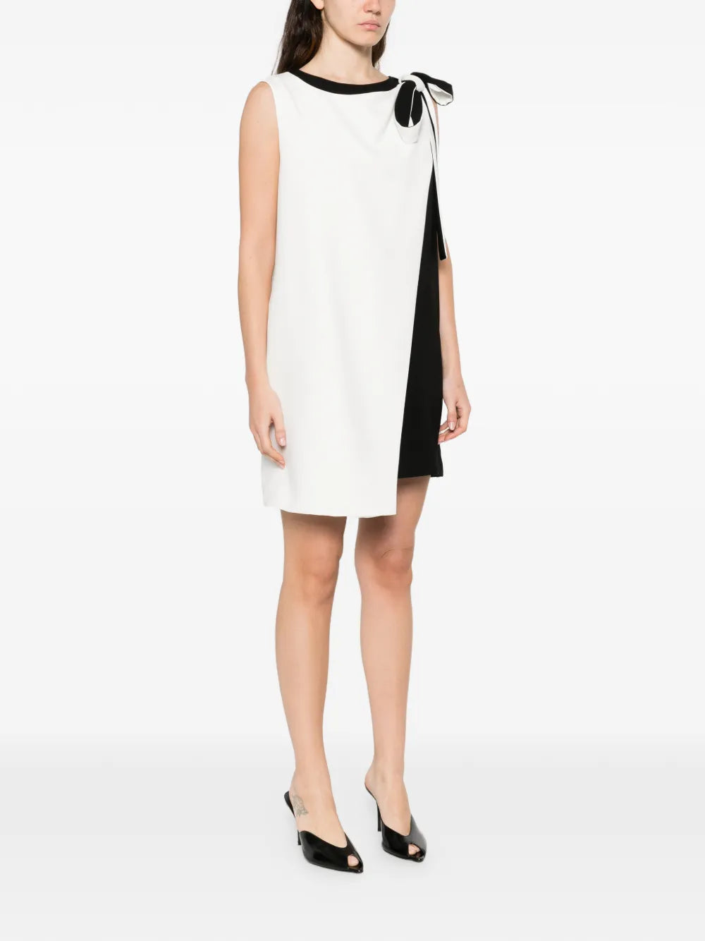 Max Mara Ampezzo Bow Colourblock Mini Dress