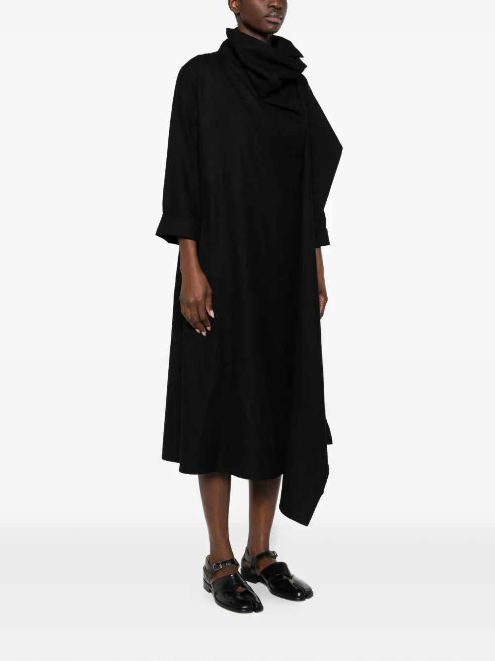 Yohji Yamamoto Draped Midi Dress