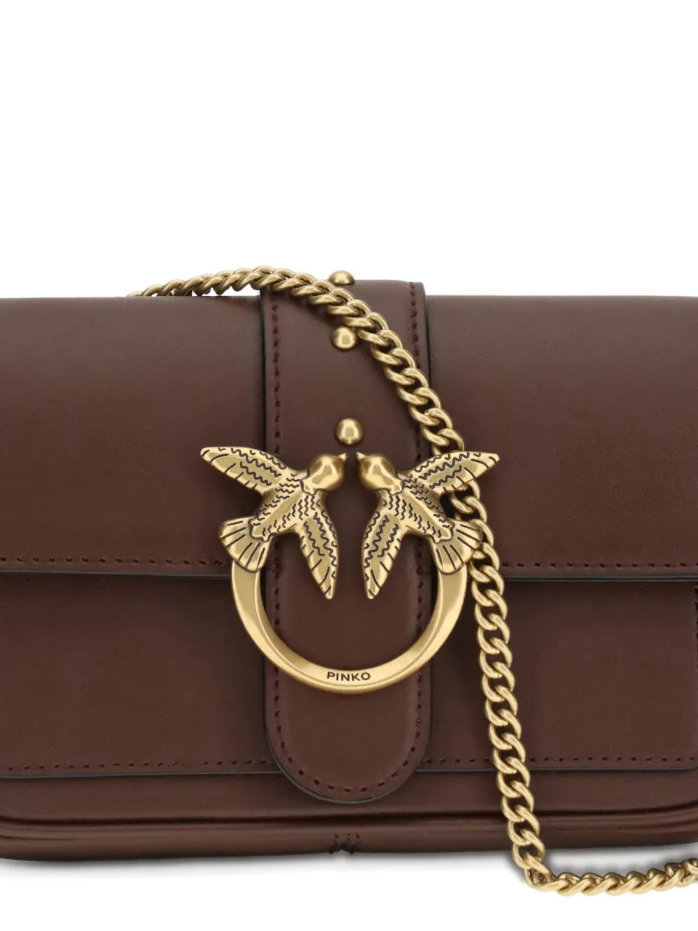 Pinko Love One Bird Buckle Chain Shoulder Bag