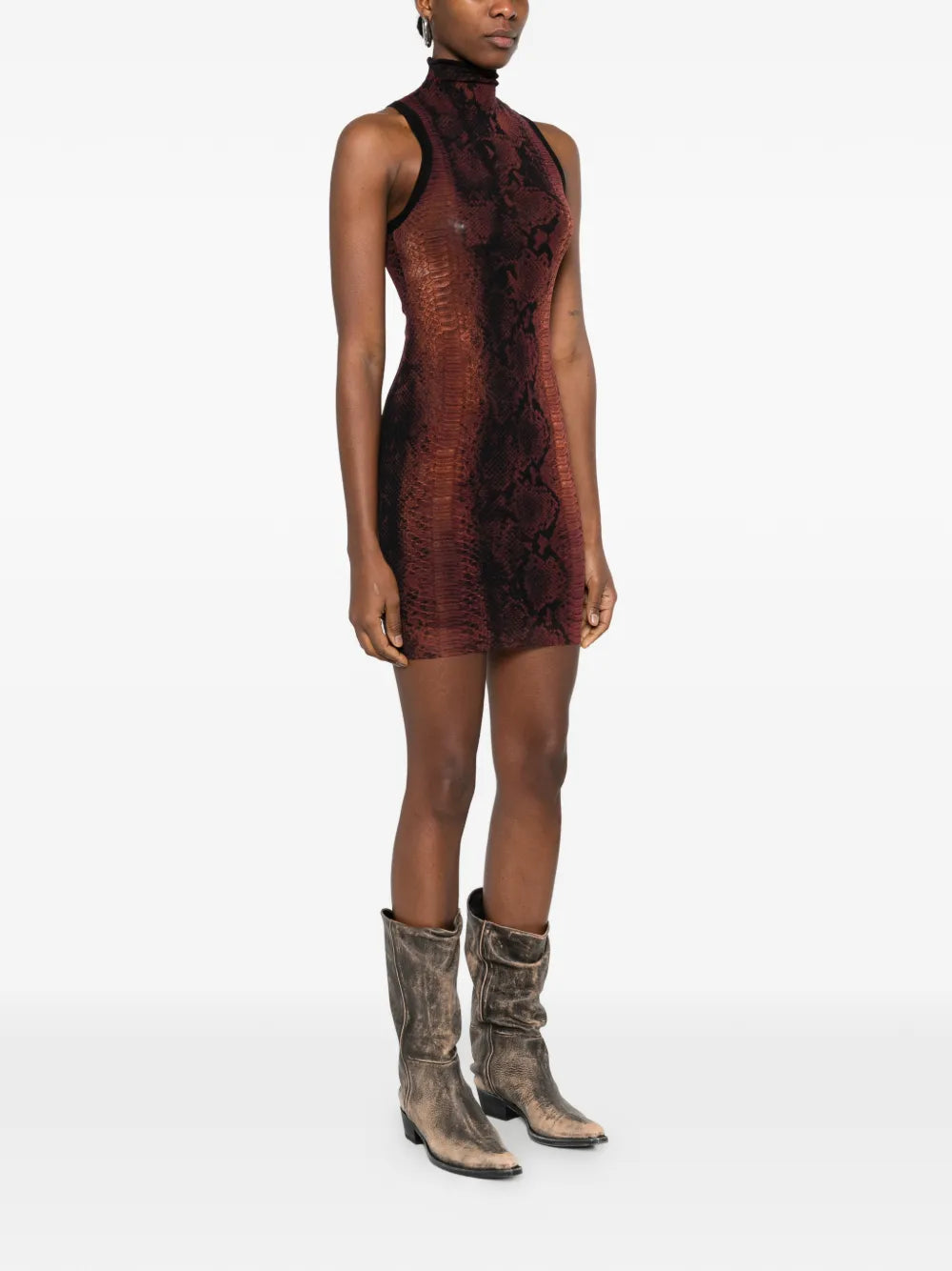 Jean Paul Gaultier Snake Pattern Mini Dress