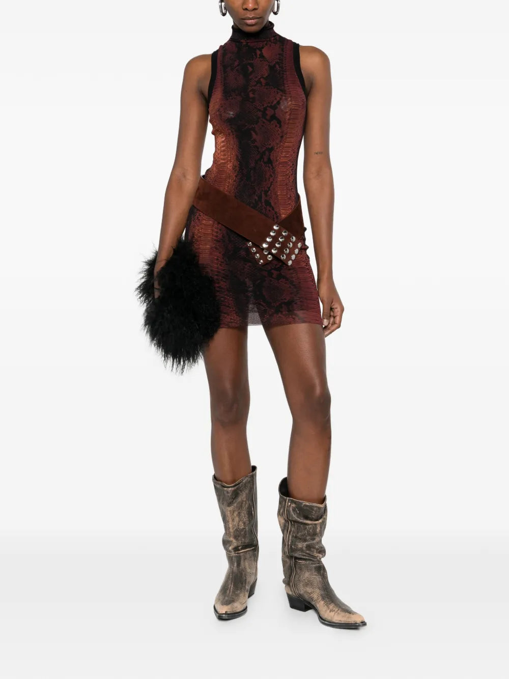 Jean Paul Gaultier Snake Pattern Mini Dress
