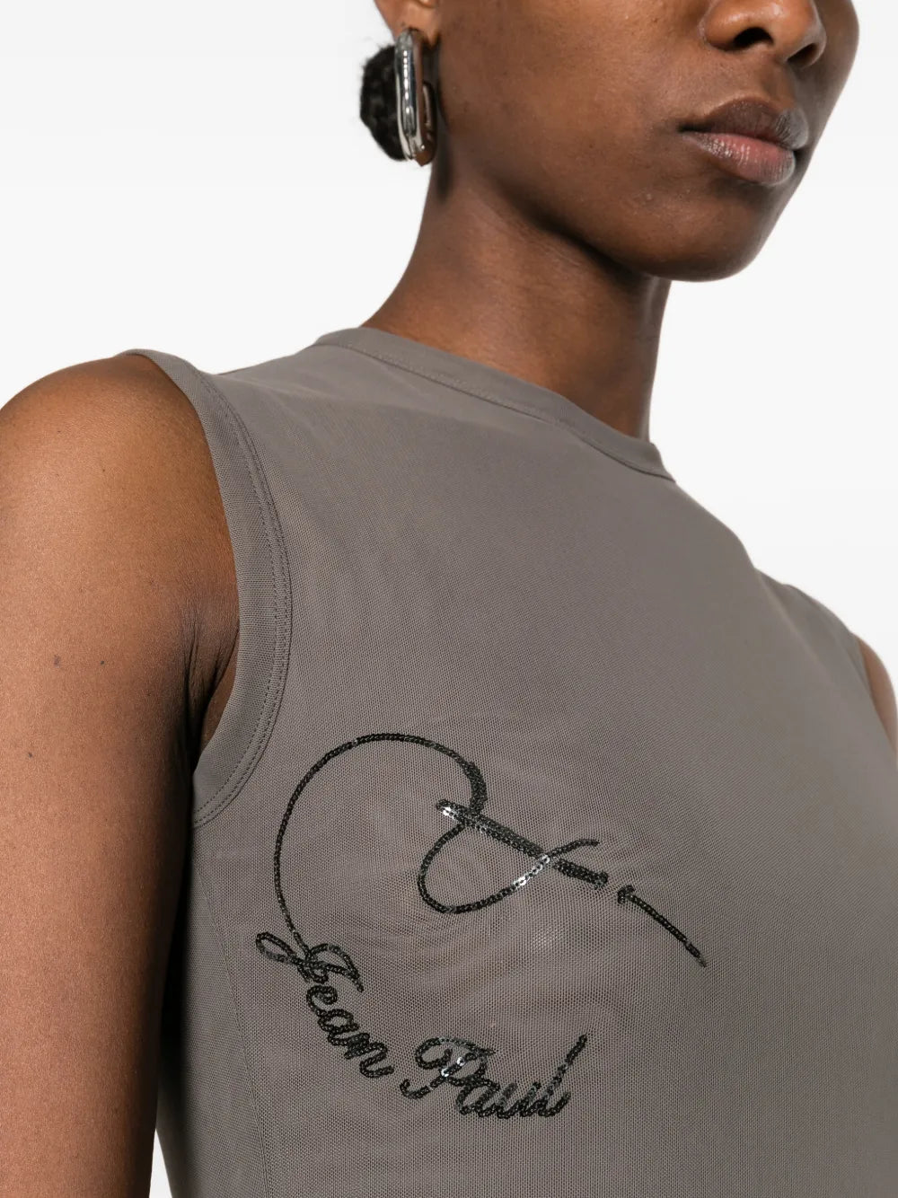 Jean Paul Gaultier Gathered Sleeveless Maxi Dress