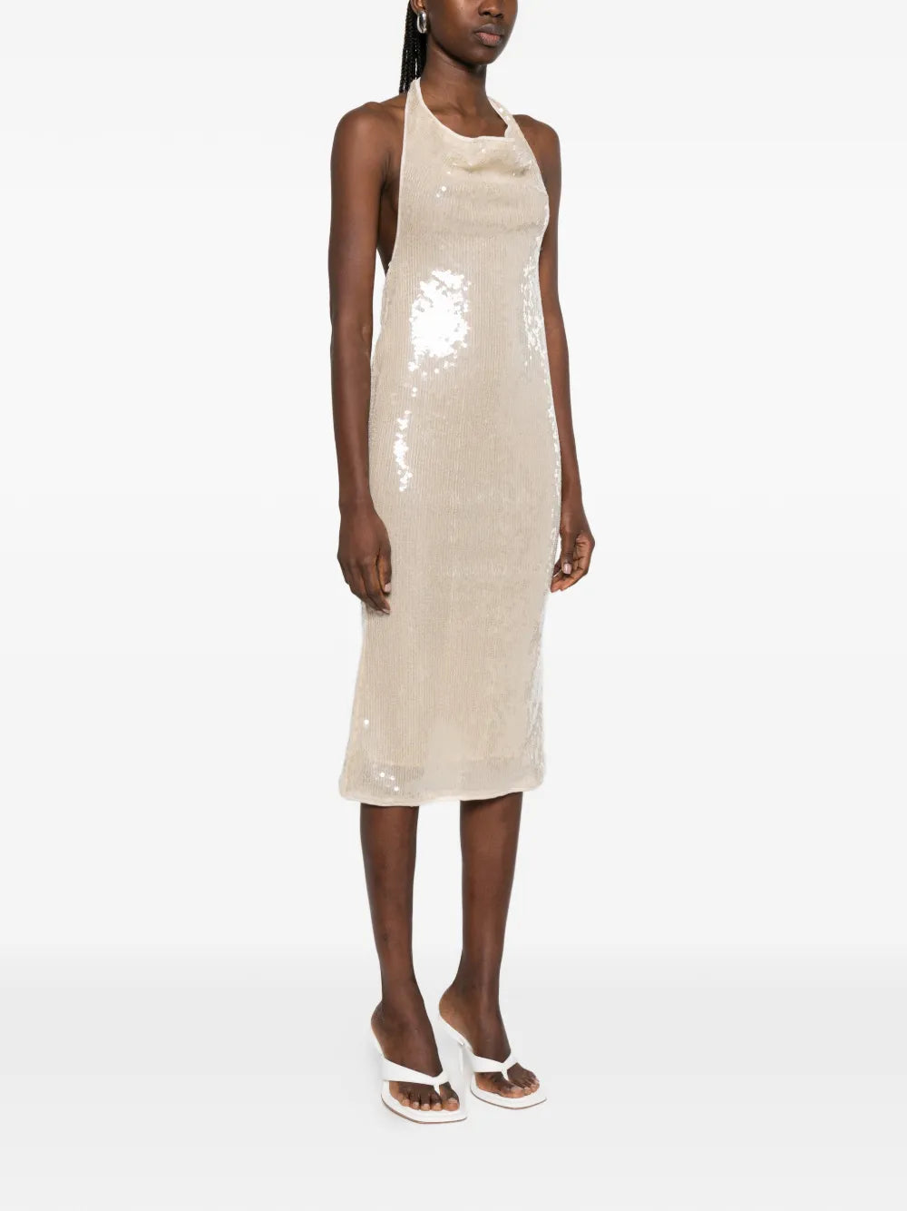 Oseree Halterneck Midi Dress