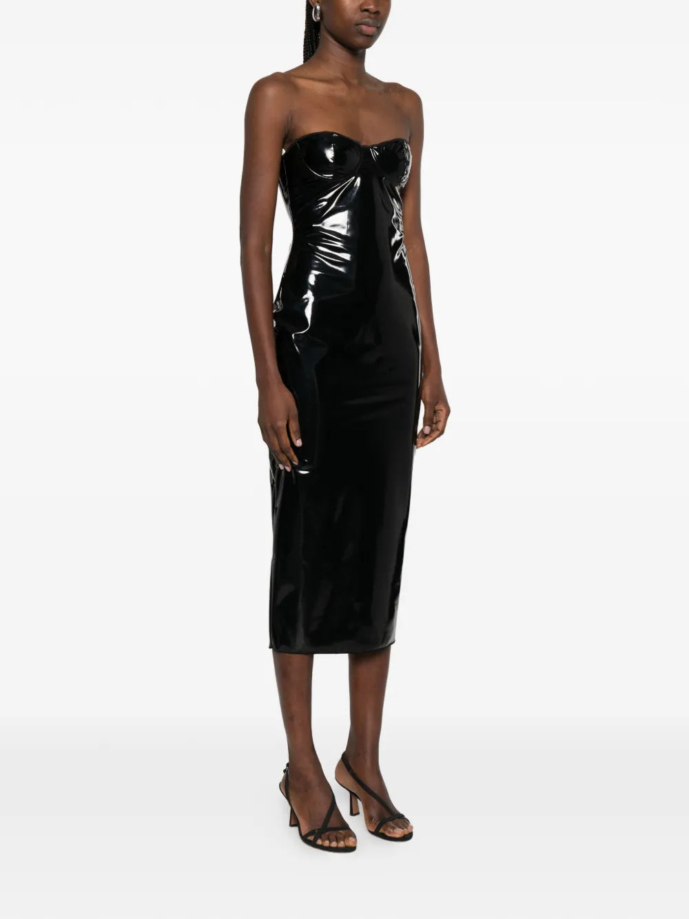 Oseree Strapless Midi Dress