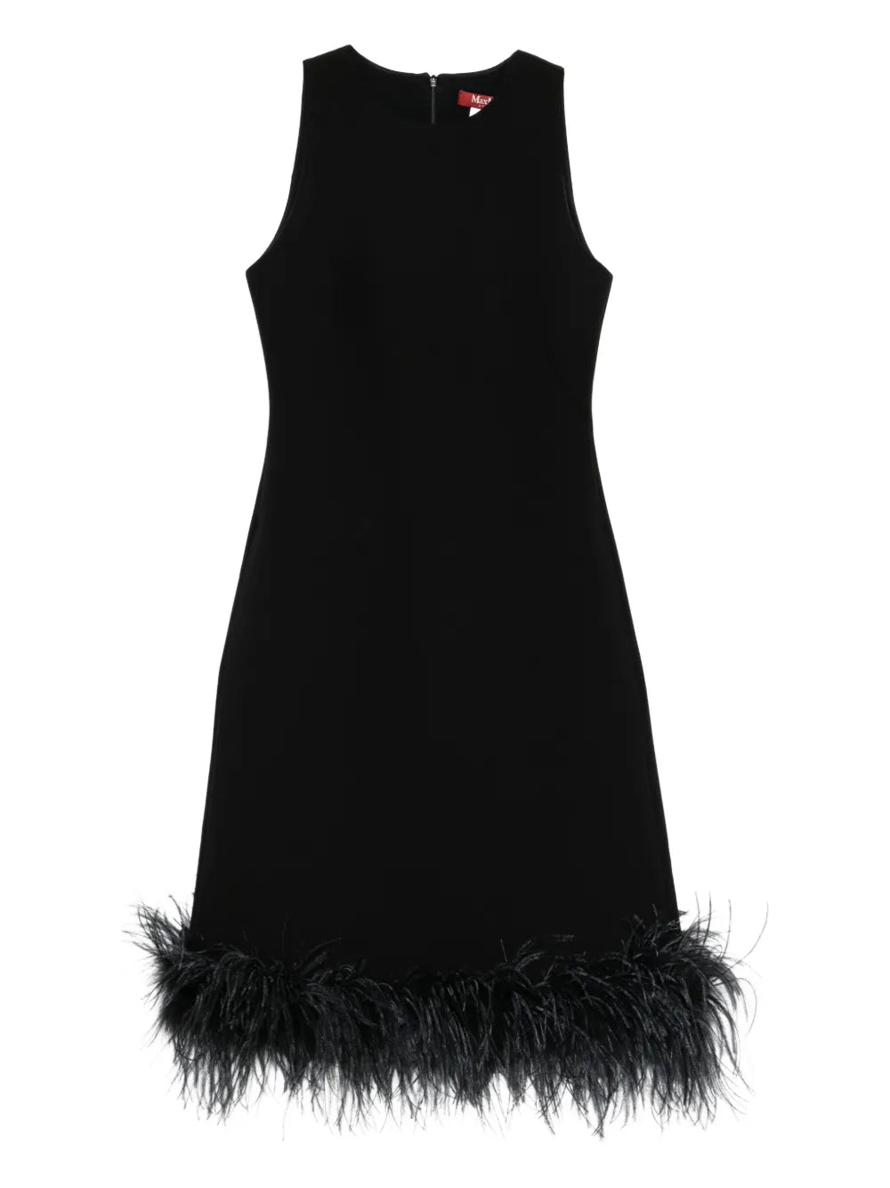 Max Mara Feather Hem Midi Dress