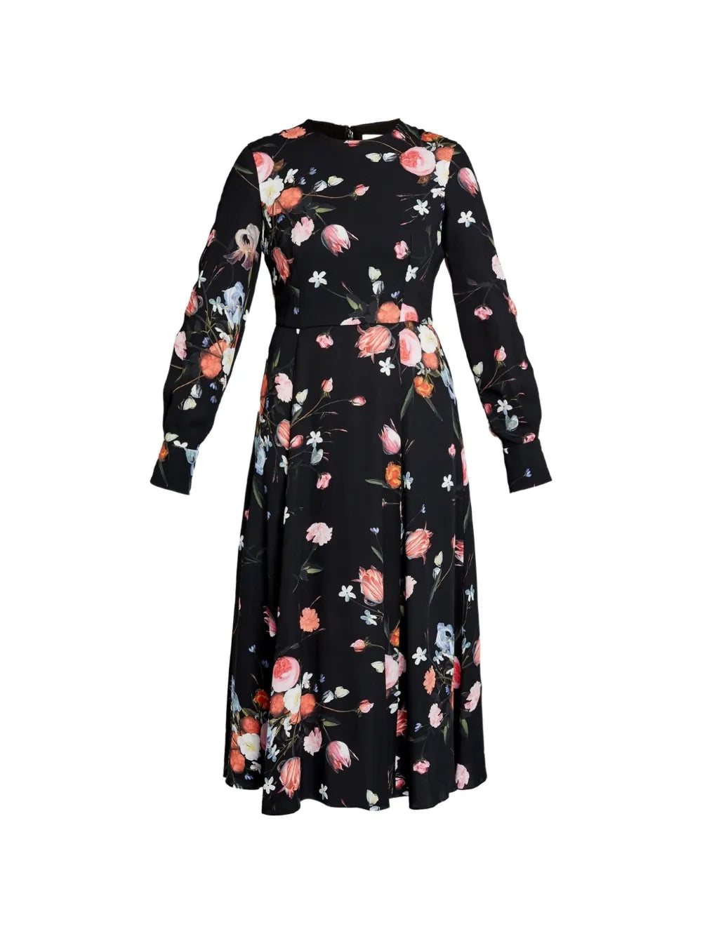 Erdem Long Sleeves Floral Print Midi Dress