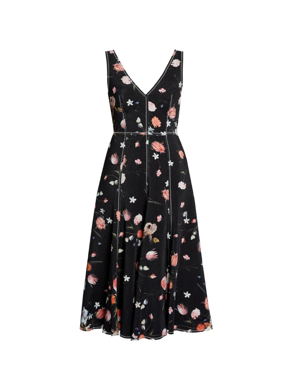 Erdem Sleeveless Floral Print Midi Dress