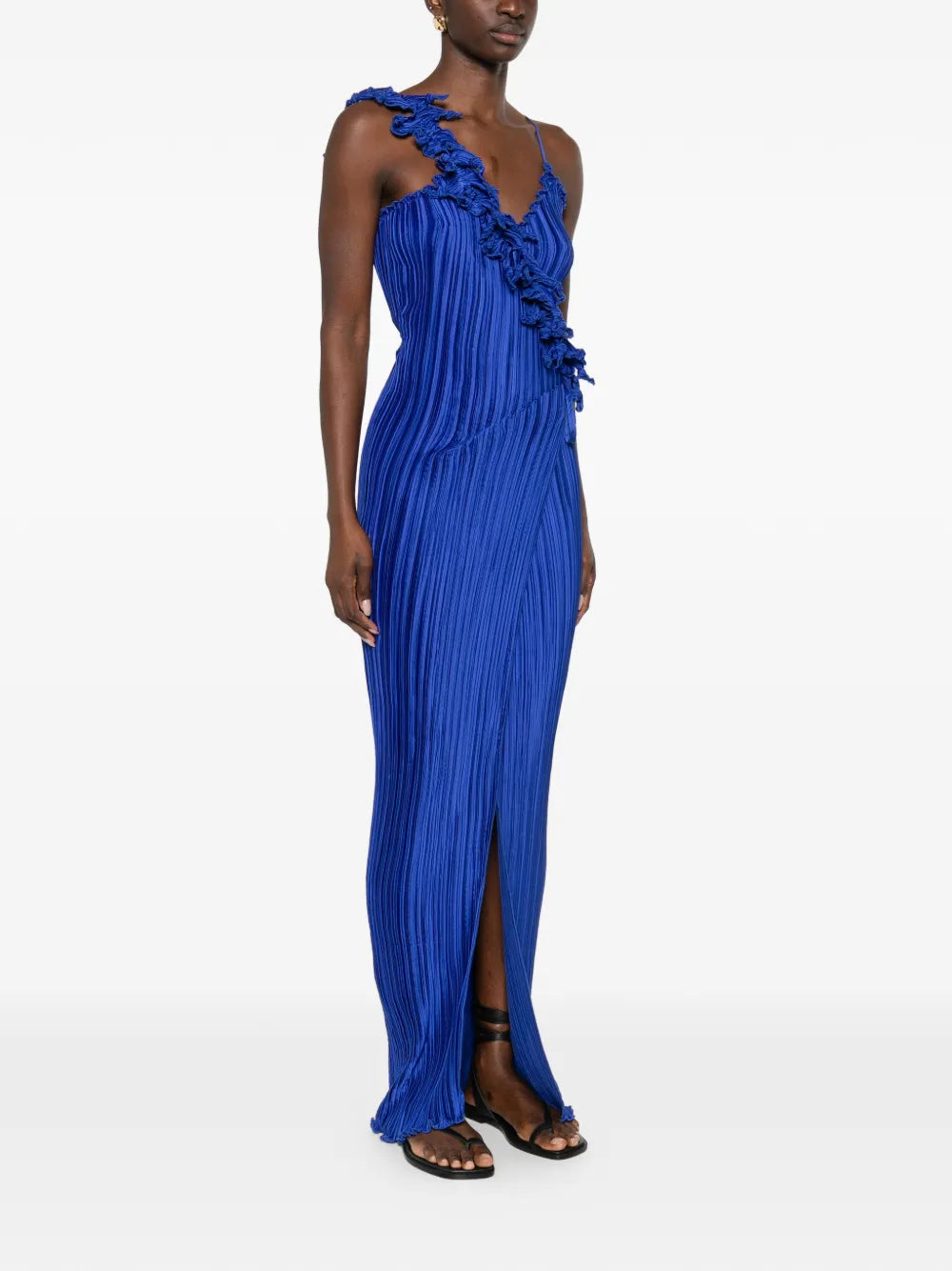 Daphne Valente Cyclon Plisse Maxi Dress