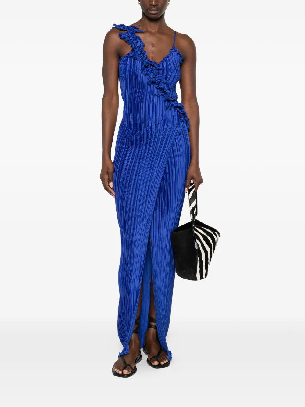Daphne Valente Cyclon Plisse Maxi Dress