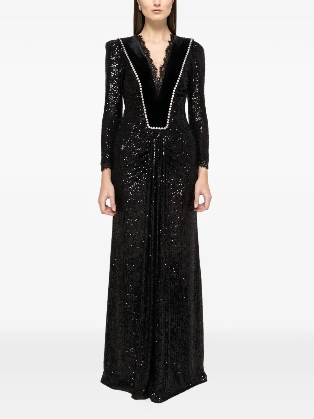 Nissa Sequin Embellished Maxi Dress