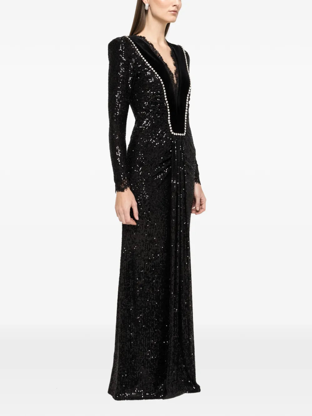 Nissa Sequin Embellished Maxi Dress