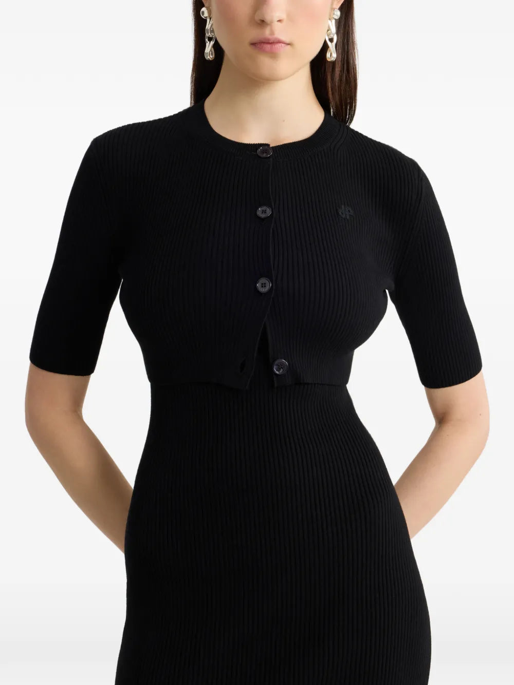 Patou Ruffled Hem Midi Dress
