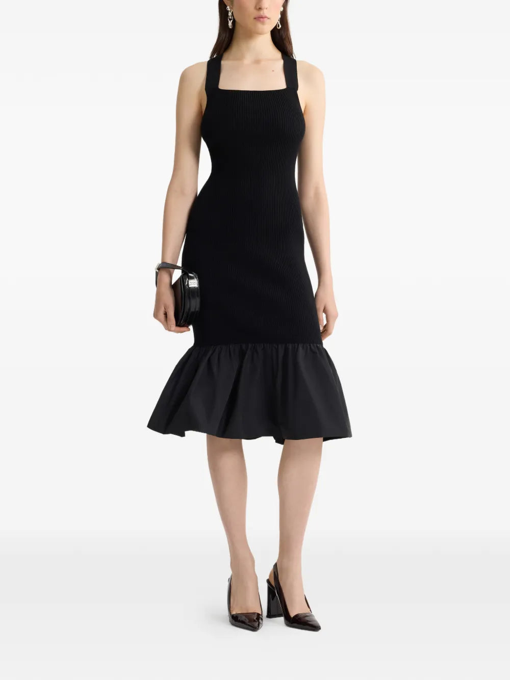 Patou Ruffled Hem Midi Dress