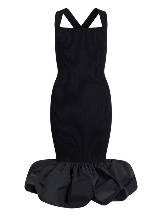 Patou Ruffled Hem Midi Dress