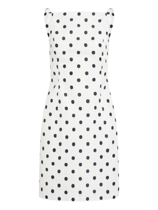 Patou Polka Dot Pencil Midi Dress