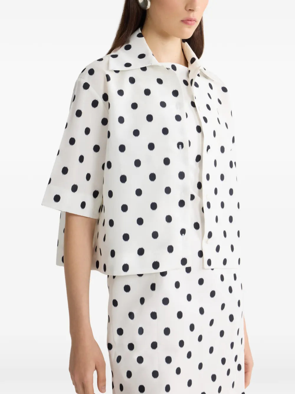 Patou Polka Dot Pencil Midi Dress