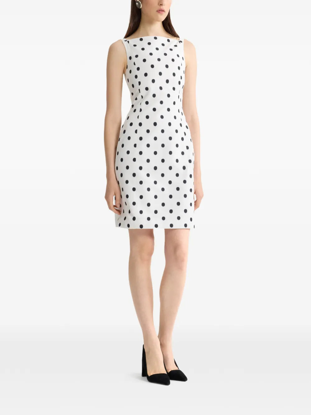 Patou Polka Dot Pencil Midi Dress