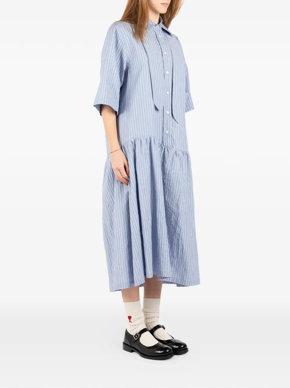 Societe Anonyme Striped Midi Dress