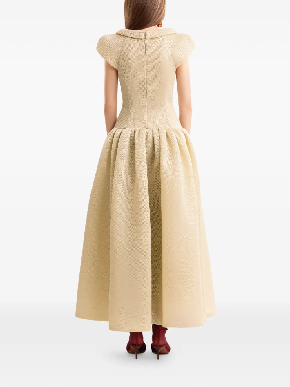 Gemy Maalouf Short Sleeves Midi Dress