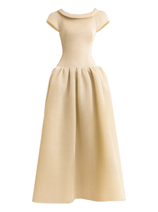 Gemy Maalouf Short Sleeves Midi Dress