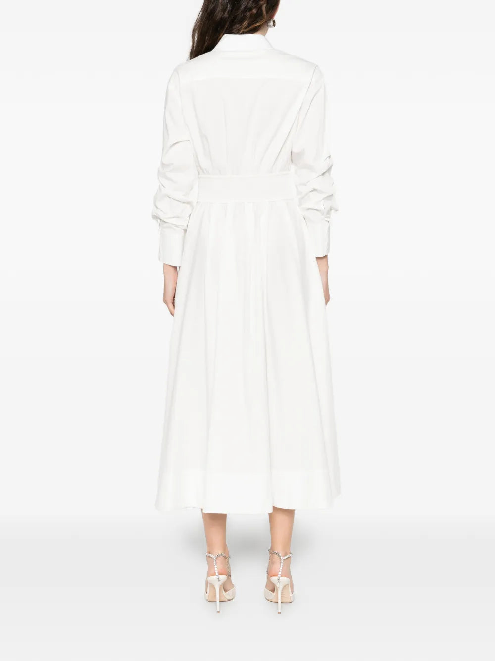 Alice Olivia Button Down Corset Midi Dress