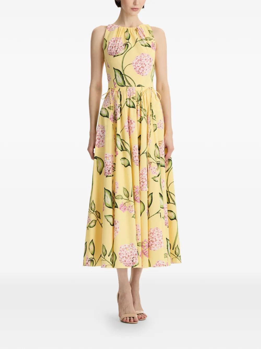 Oscar De La Renta Pleated Midi Dress