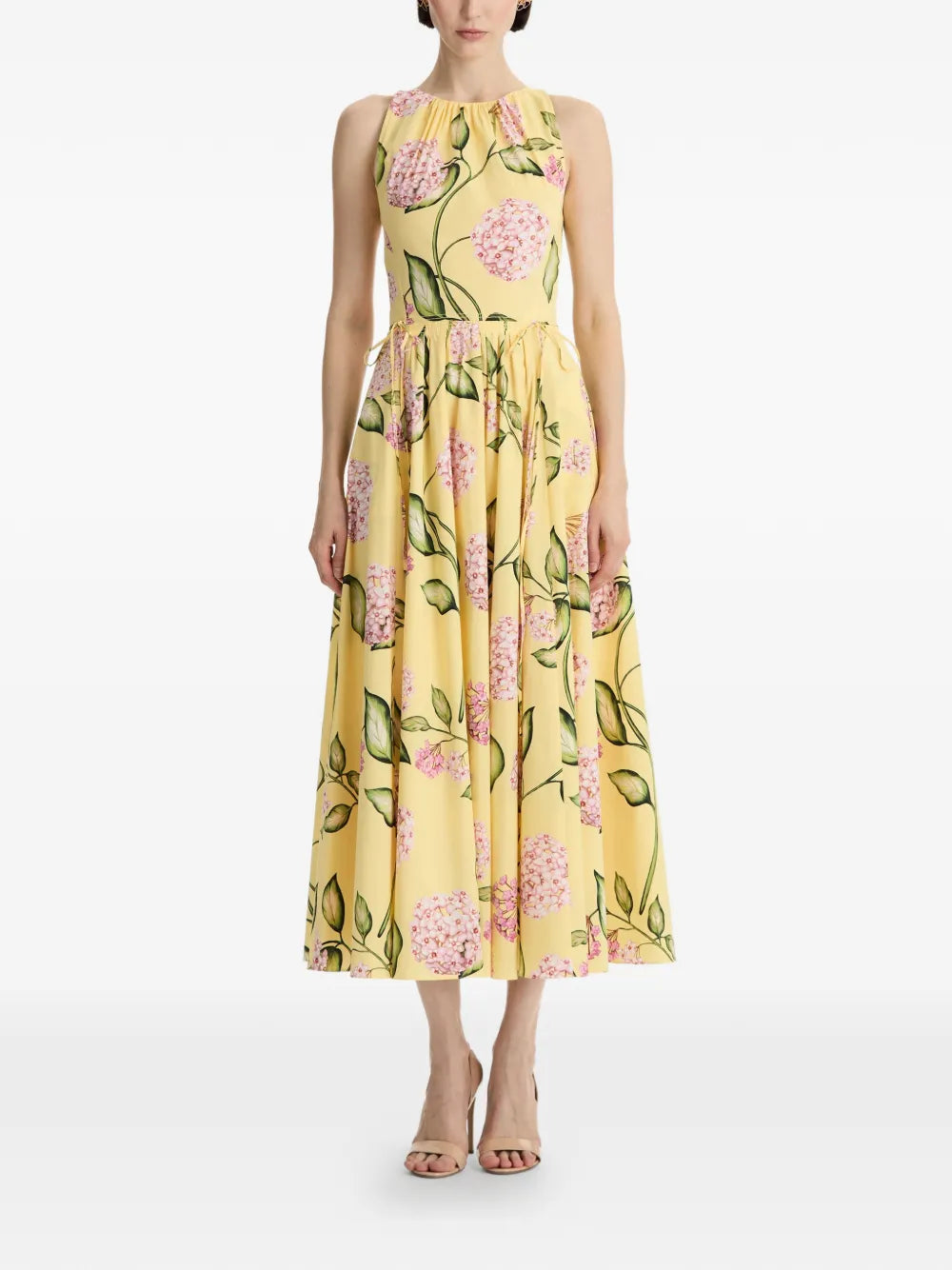 Oscar De La Renta Pleated Midi Dress