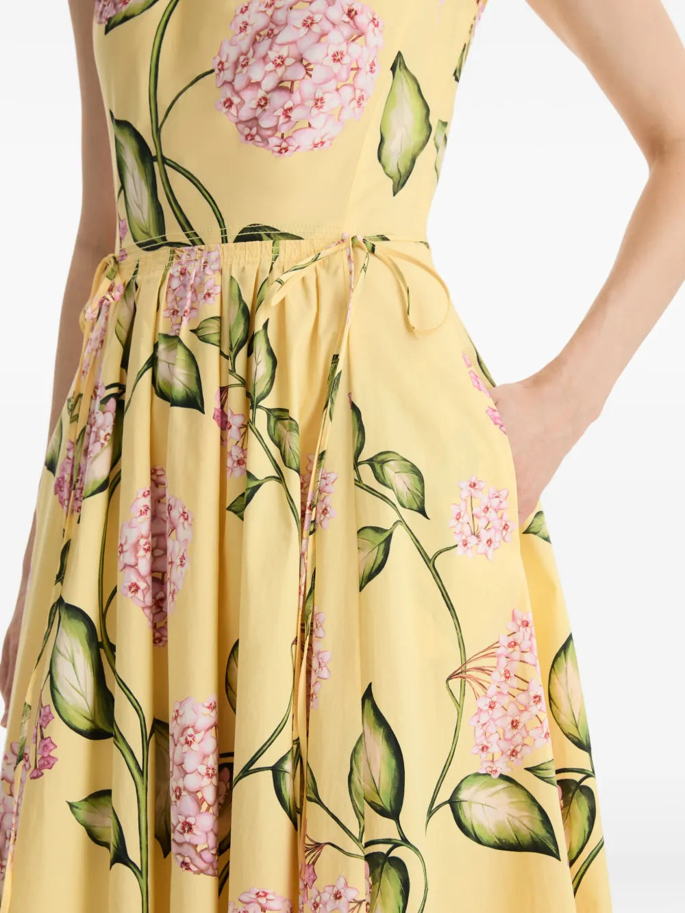 Oscar De La Renta Pleated Midi Dress