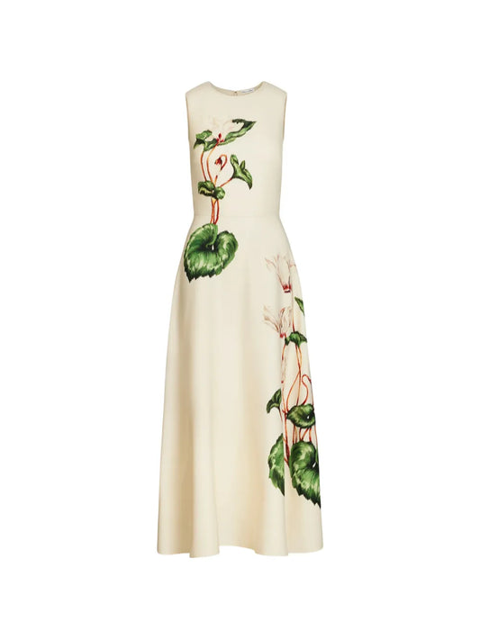 Oscar De La Renta Chine Floral Maxi Dress
