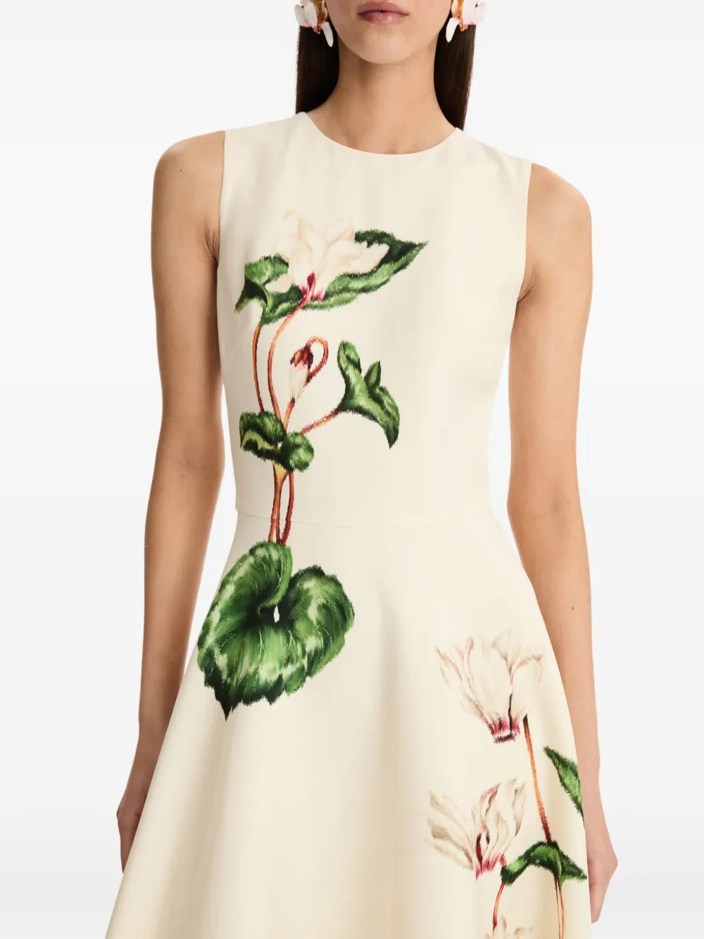 Oscar De La Renta Chine Floral Maxi Dress