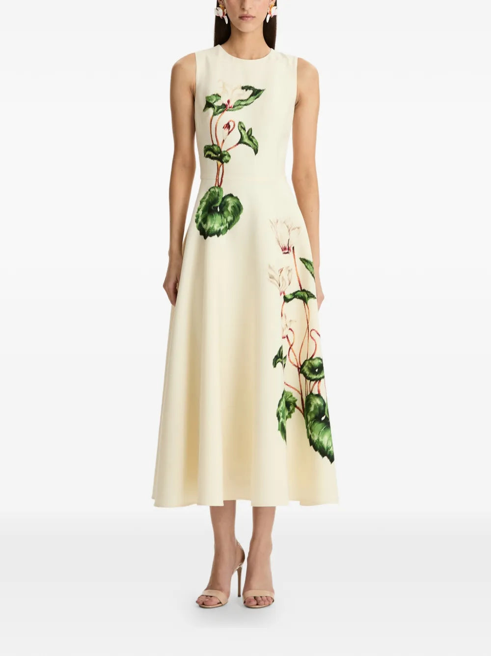 Oscar De La Renta Chine Floral Maxi Dress