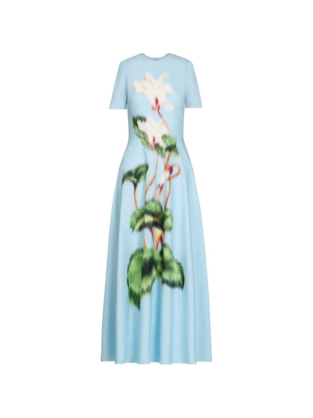 Oscar De La Renta Floral Print Midi Dress