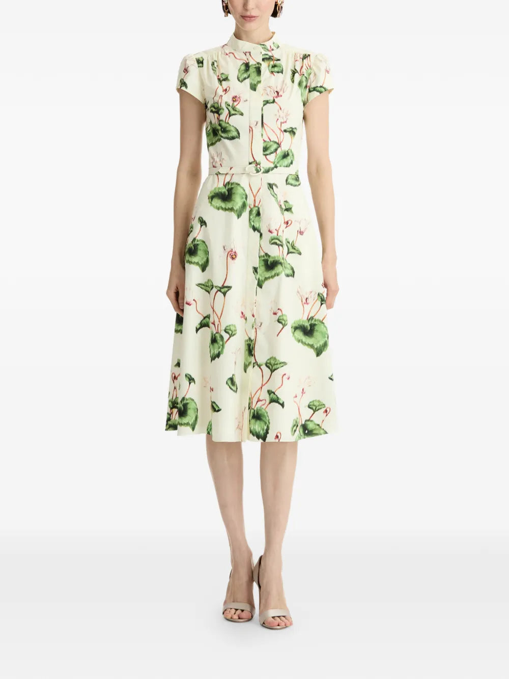 Oscar De La Renta Poplin Midi Shirt Dress