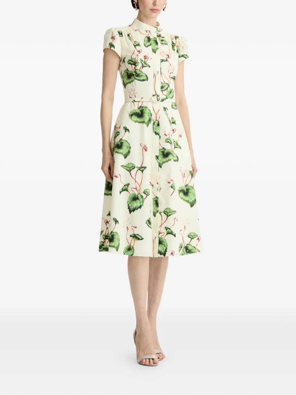 Oscar De La Renta Poplin Midi Shirt Dress