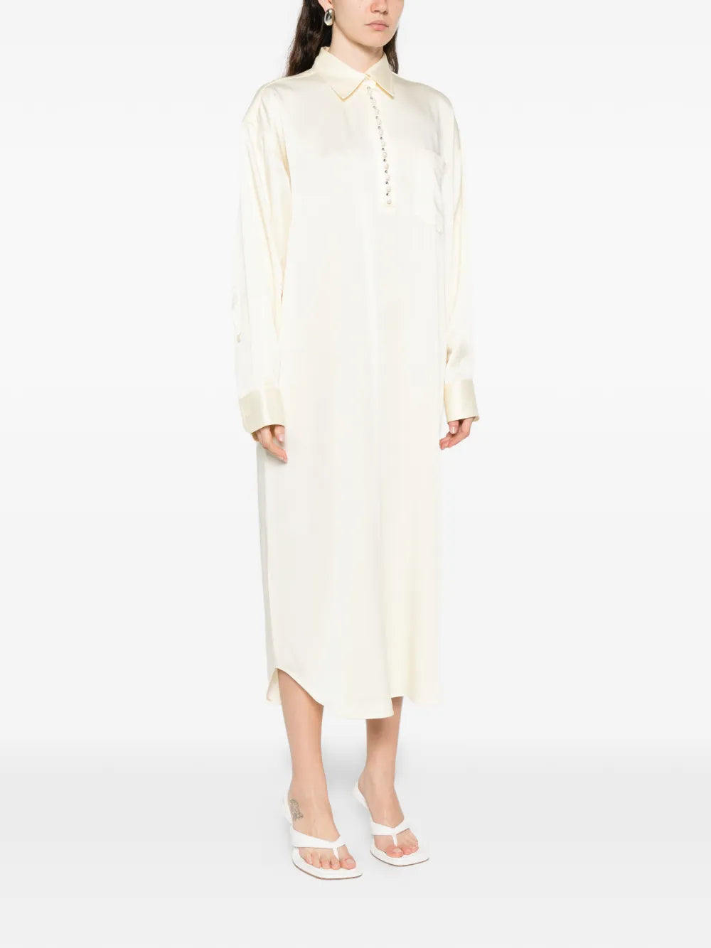 Stella Mccartney Button Pocket Midi Dress