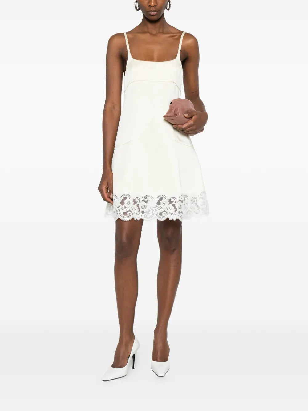 Stella Mccartney Lace Trim Mini Dress